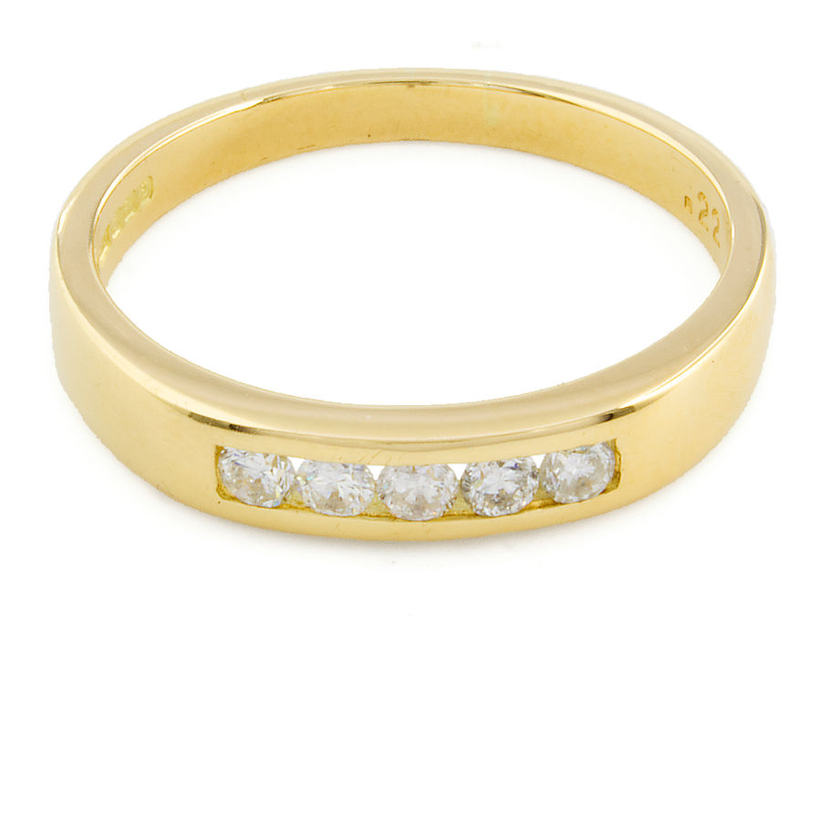 18ct gold Diamond half eternity Ring size N